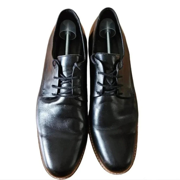 Airborn Argentinian Men's Formal Leather Black Shoes Size EU 45 US 12. - Picture 1 of 13